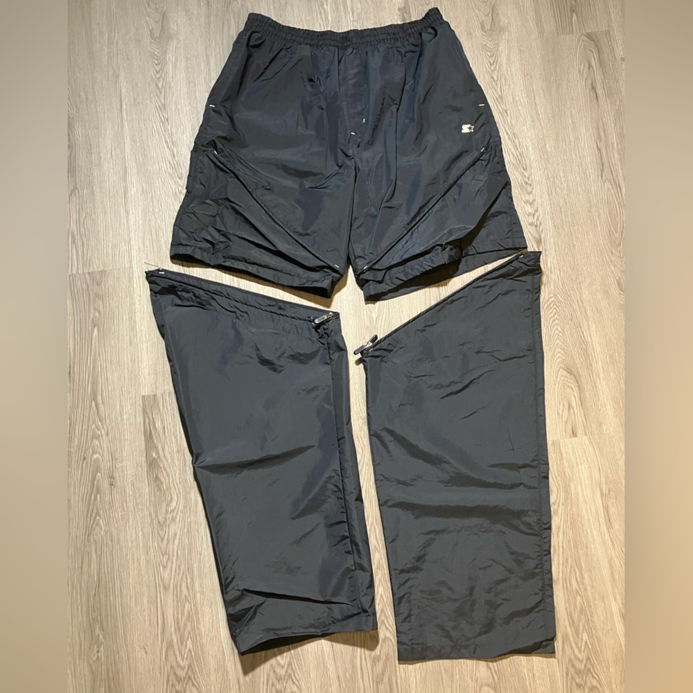 Vintage STARTER track pants zip off shorts men’s XL